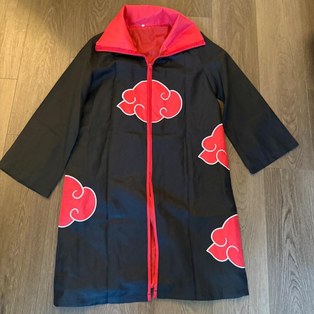 Anime Akatsuki Cloak Cosplay Costume Ninja Long Robe Uniform